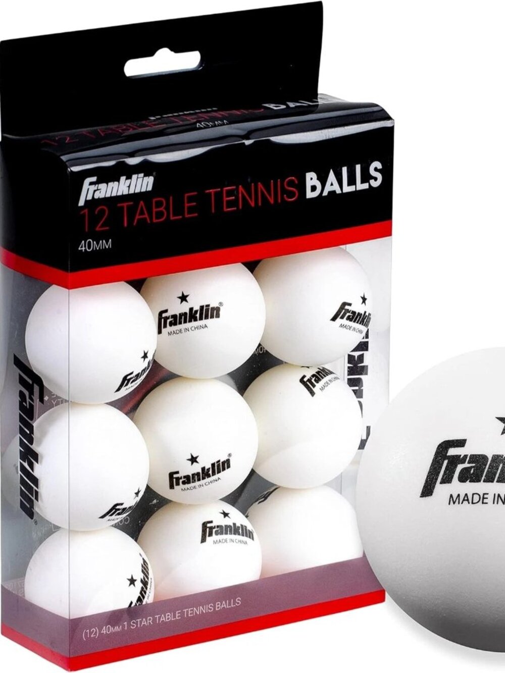 Brand New Franklin Sports Table Tennis Balls 40mm 12pk x 2